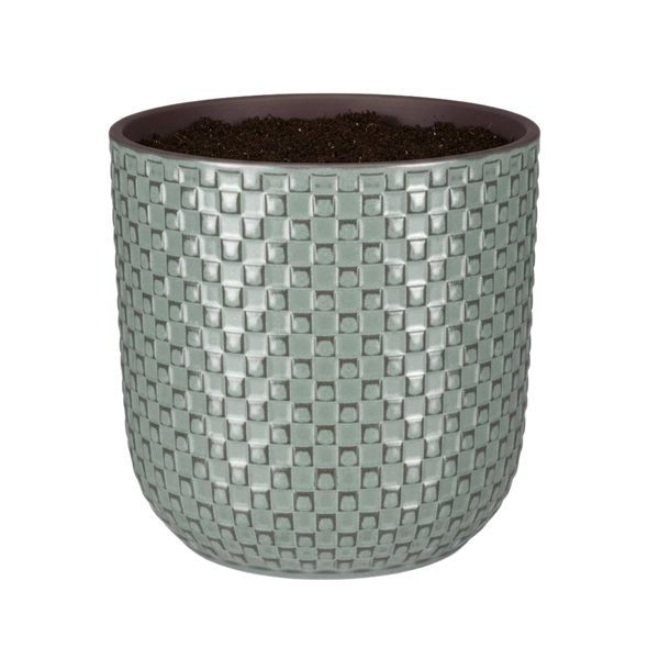 Reliëfpot groen – Ø13,5 cm