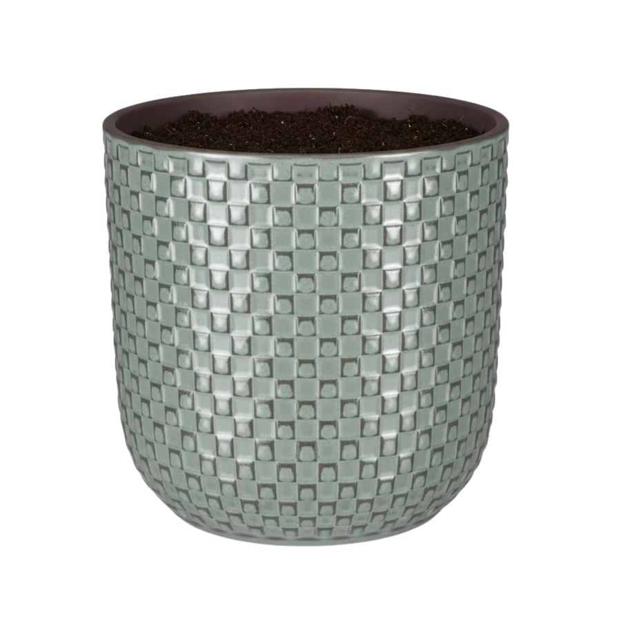 Reliëfpot groen – Ø13,5 cm