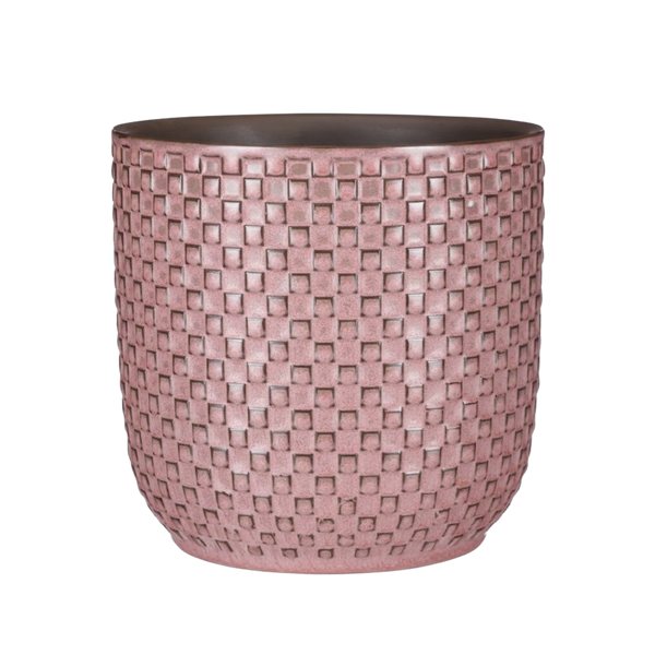 Reliëfpot roze – Ø13,5 cm