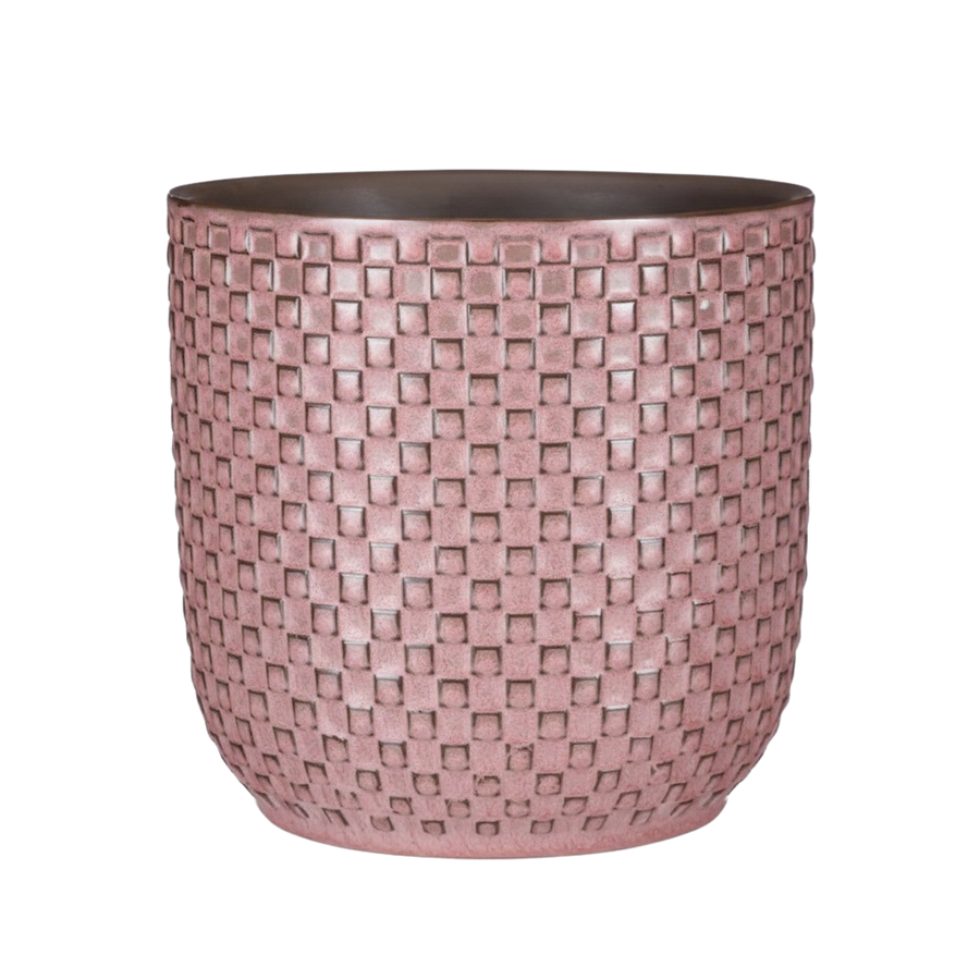 Reliëfpot roze – Ø13,5 cm